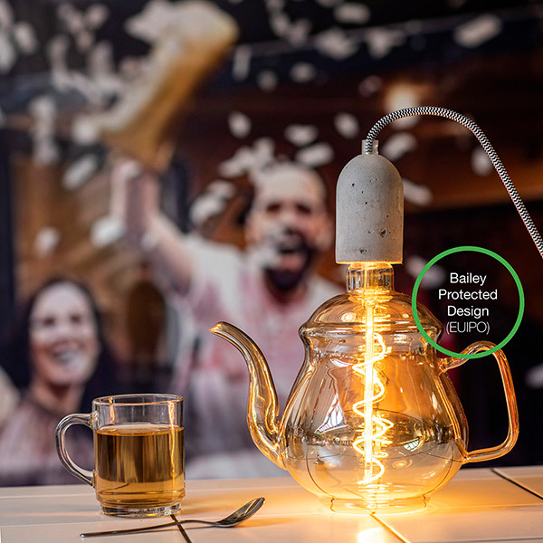 Bailey LED lamp E27 | Theepot | Filament | Goud | 1900K | Dimbaar | 4W